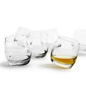 SAGAFORM Rocking Whiskey Tumbler Glasses, 6 3/4-Ounces, Set of 6